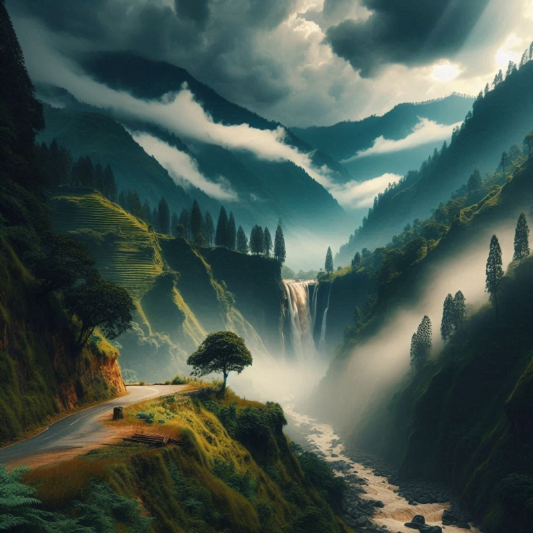 While Visiting Hills and Waterfalls